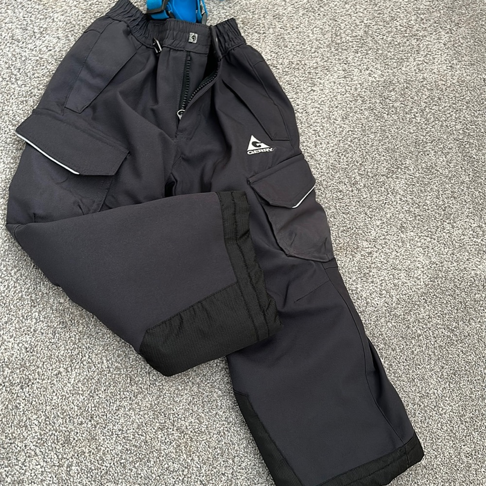 Gerry Kid's Youth XS 5/6 Boys Black Ski Snowboard Snow Bib Pants